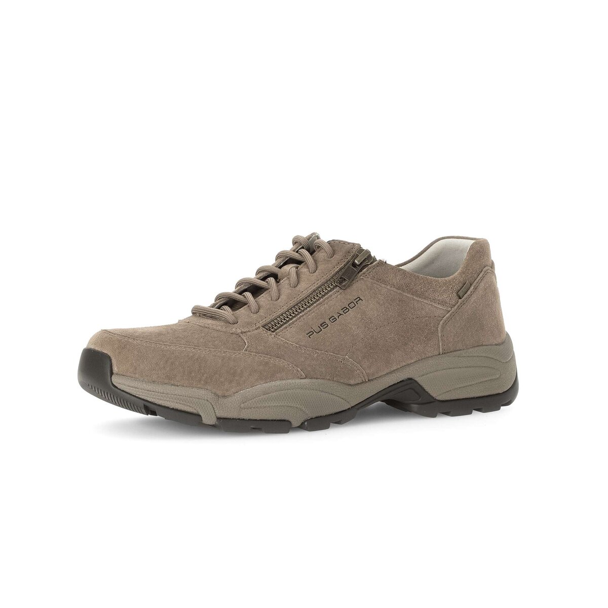 Sneaker GABOR "Gabor Sneaker low Rauleder", Herren, Gr. 43, beige, Schuhe Sneaker
