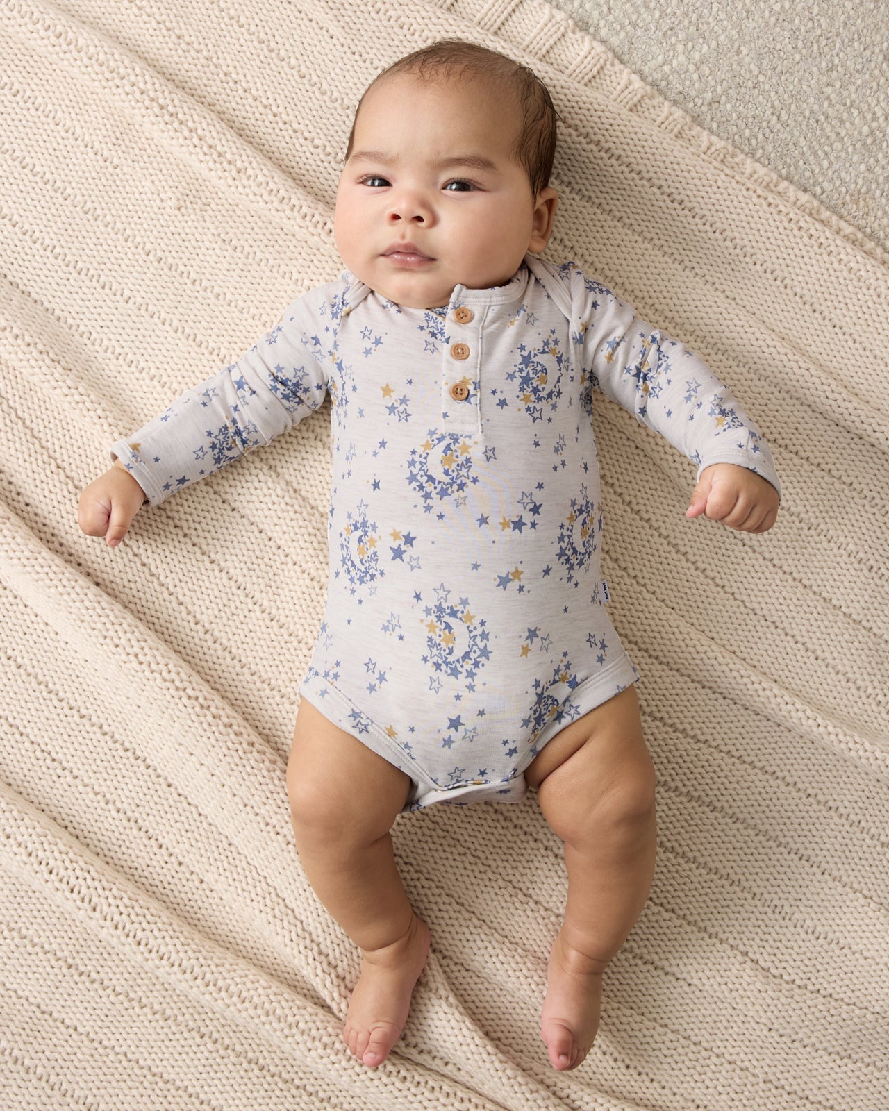 Lullaby Sky Henley Bodysuit - Preemie