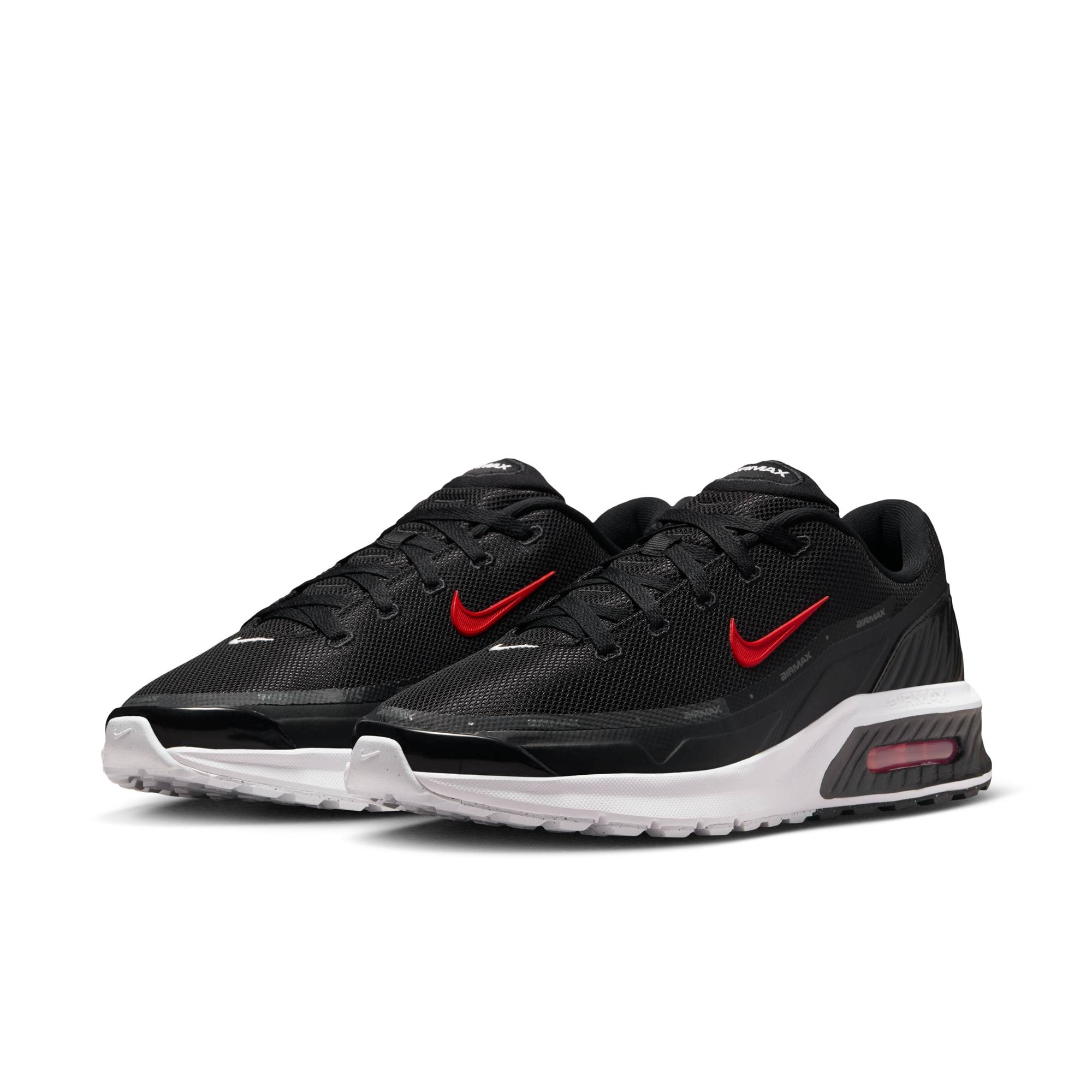 Sneaker NIKE SPORTSWEAR "AIR MAX BIA", Damen, Gr. 45,5, schwarz, university rot, weiß, anthrazit, Synthetik, Textil, Schuhe Sneaker