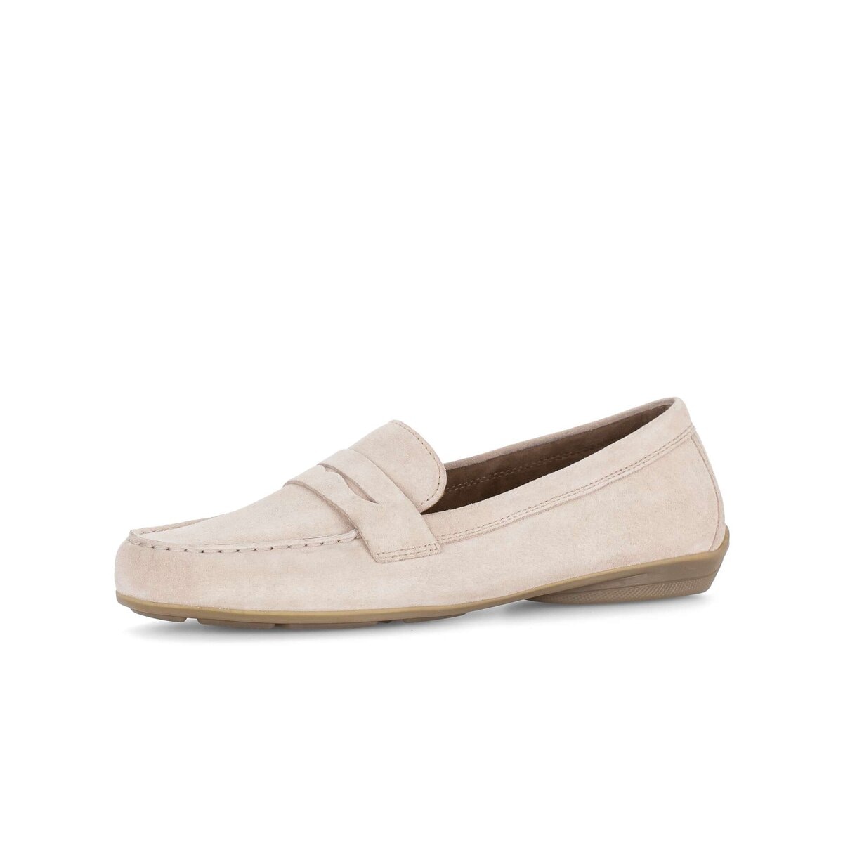 Mokassin GABOR "Mokassin Rauleder", Damen, Gr. 38,5, rosa, Schuhe Mokassin