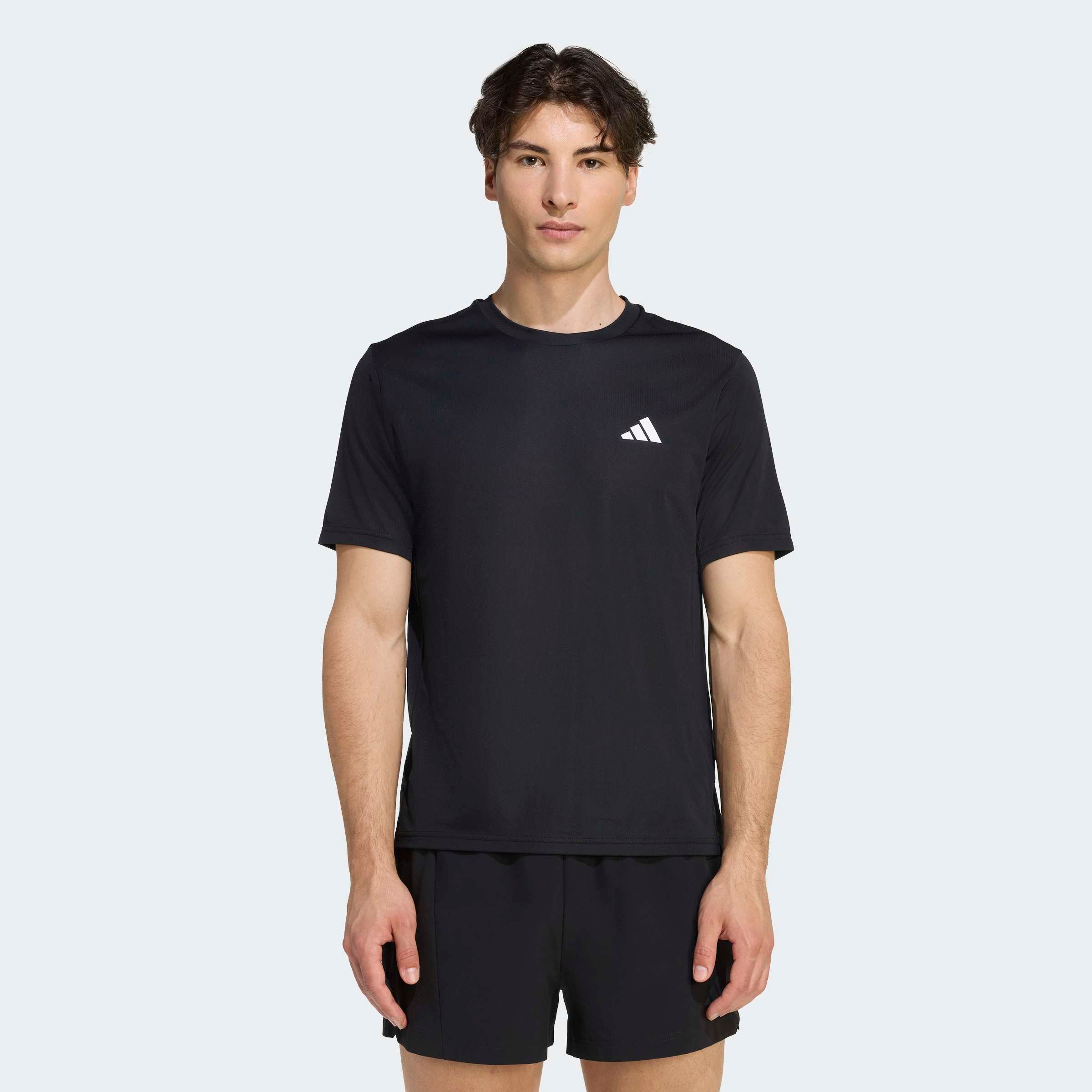 T-Shirt ADIDAS PERFORMANCE "WE BAS T", Herren, Gr. L, schwarz, Obermaterial: 100% Polyester, Shirts T-Shirt, reguläre Passform, mit Climacool Technologie