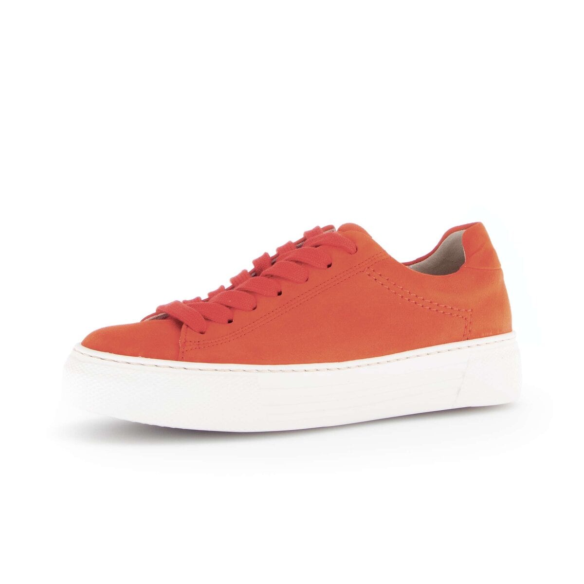Sneaker GABOR "Sneaker low Rauleder", Damen, Gr. 40,5, orange, Schuhe Sneaker