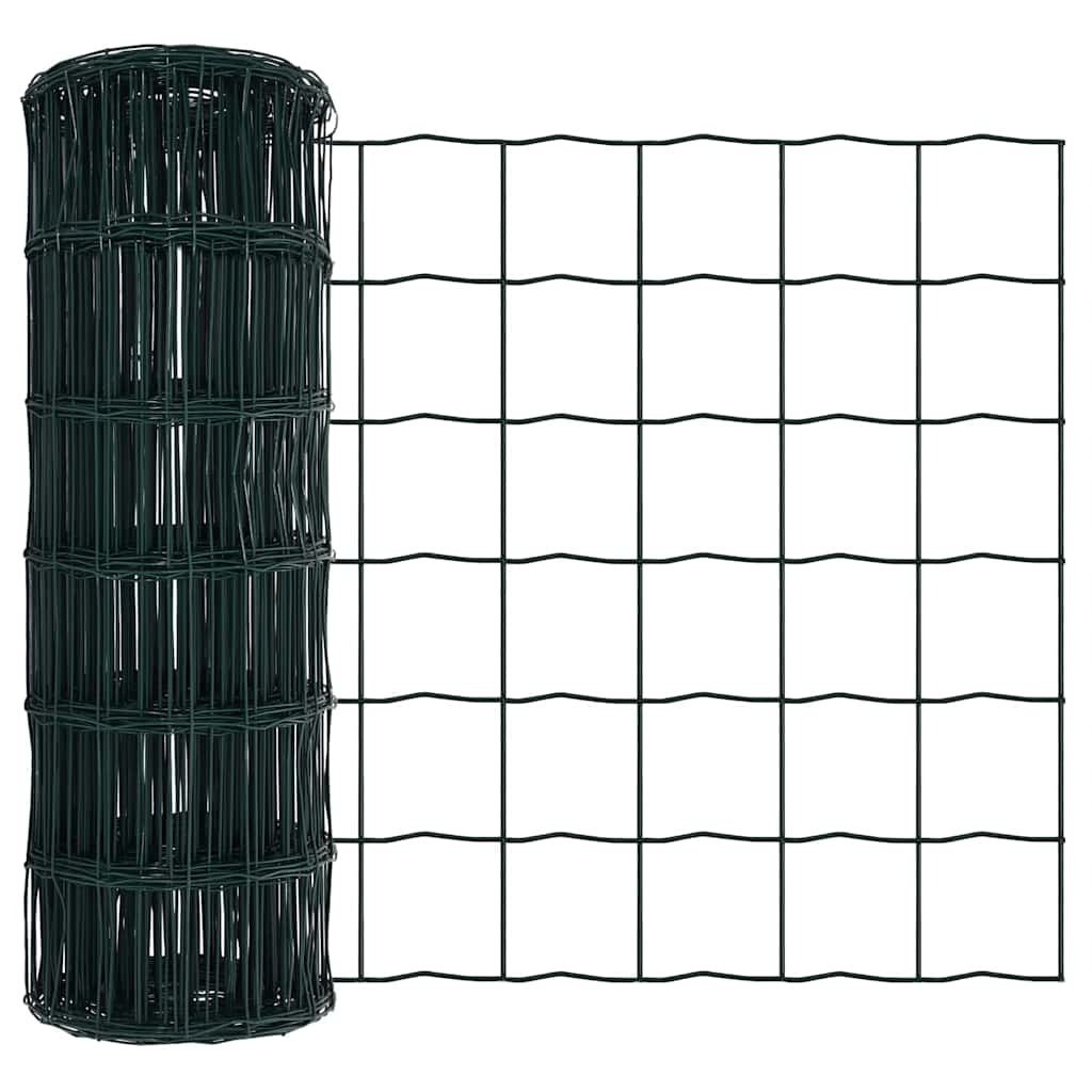 vidaXL Eurozaun Grün 0,6 x 25 m PVC-beschichtetes Eisen Image
