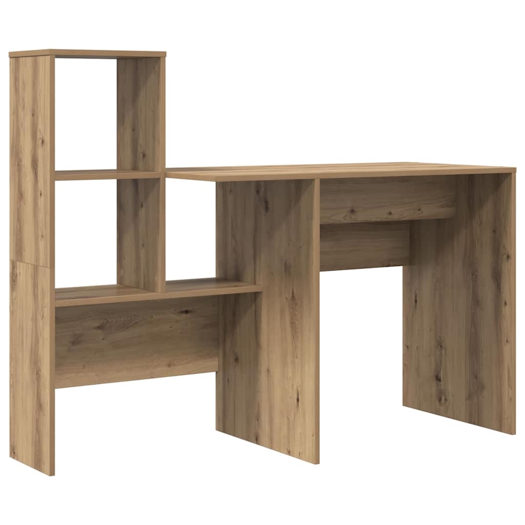 vidaXL Schreibtisch Artisan-Eiche 131,5 x 50 x 106,5 cm Holzwerkstoff Image