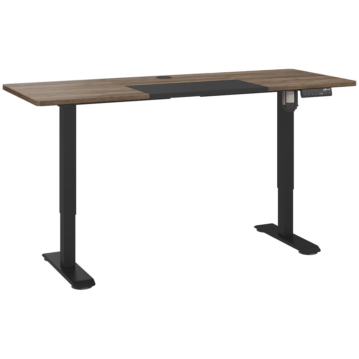 OKWISH Elektrischer Schreibtisch höhenverstellbar 140x70x116 cm Schwarz mit 4 Speicherpositionen Motorgestell Kabelmanagement modern Image