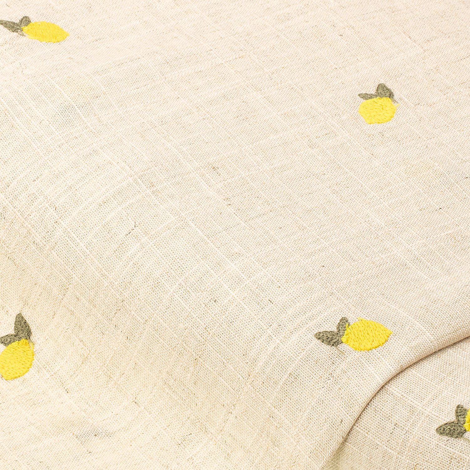 Viskose-Leinen Zitronen bestickt, natur-color Image