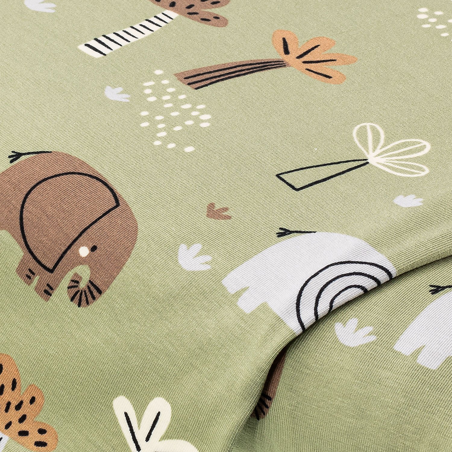 Baumwoll-Jersey „Safari“ mit Elasthan, grün-color Image