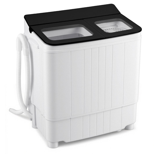 Costway Portable Washing Machine 18 lbs Mini Laundry Machine with 11 LBS Washer-Black