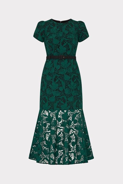 Tahlia Tulip Garden Lace Dress - Green - MILLY Dresses