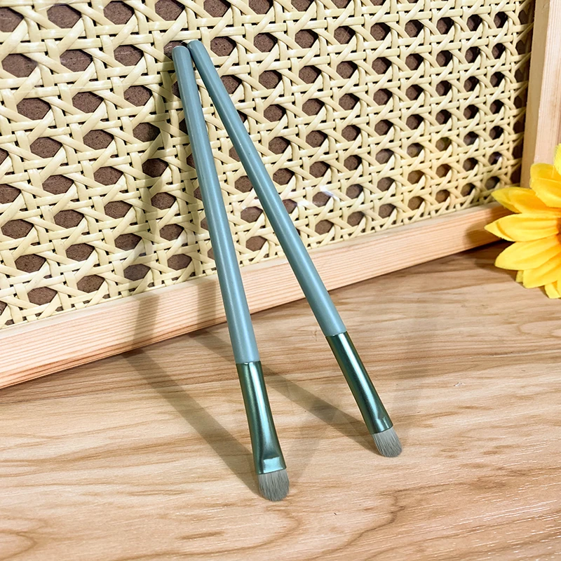 Modische Kosmetik waren Beauty Makeup gute Qualität Grüner Holzgriff Tragbare kleine Text marker bürste