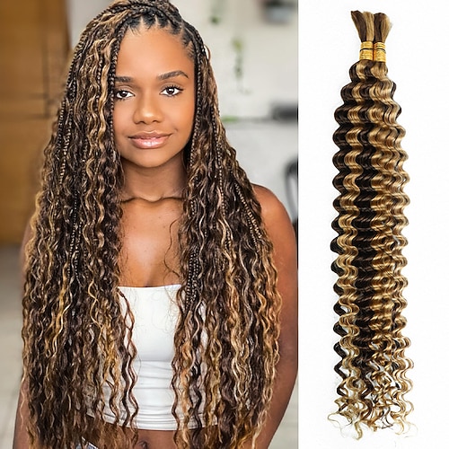 Highlight P4/27# Echthaar-Extensions, Deep Wave, 1 Bündel, 30-70 cm Image