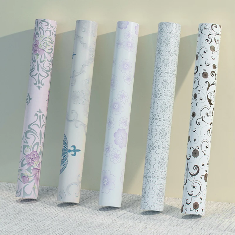 Klassische blaue Blume kreisförmige Muster Tapete Tapiz Damas Home Studio für Küche 3D Tapeten rolle