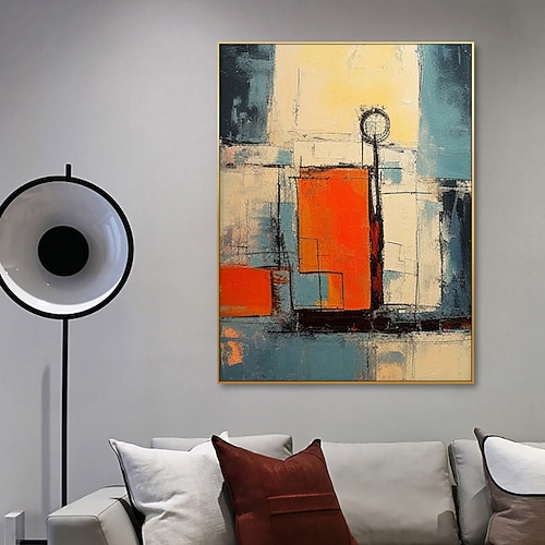 Handgemaltes Ölgemälde auf Leinwand, abstrakte Wanddekoration für die Wohnung, auf Keilrahmen gespannt / gerolltes, ungespanntes Gemälde Image