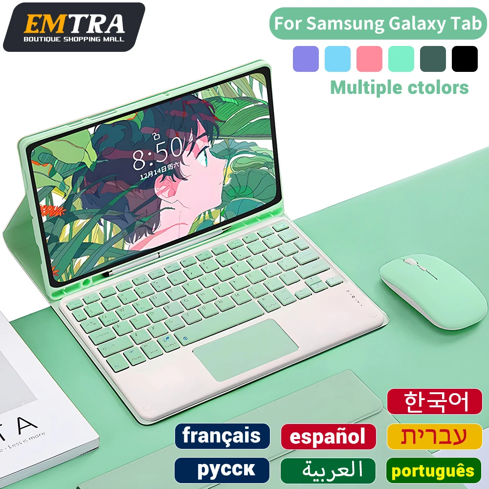 Samsung Tablet Cover Tastatur für Samsung Galaxy Tab A8 4. 0 A7 S6 Lite Tablet Cover für Samsung Tab 5. 0 S7 Fe S8 Plus Fall Image