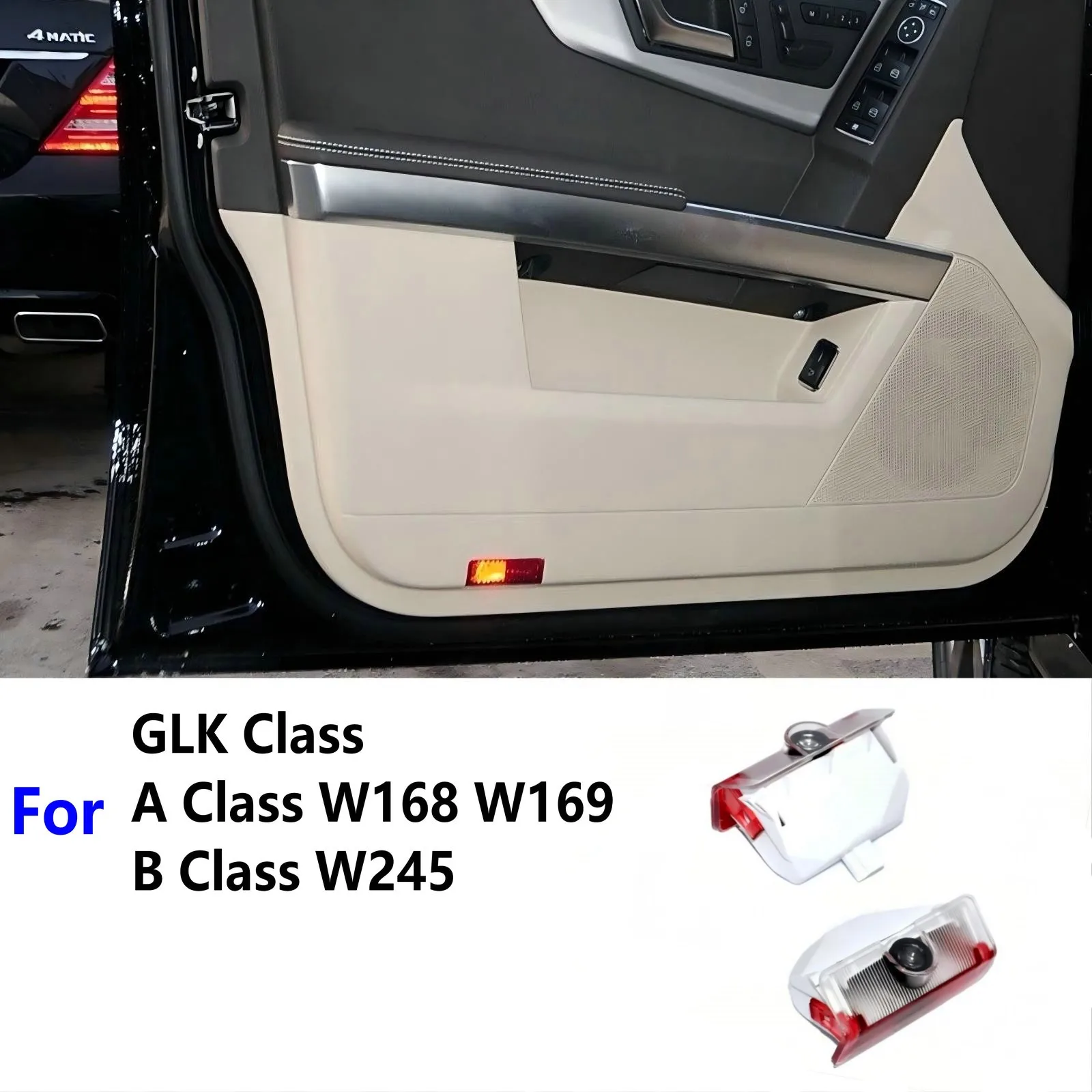 2PCS Für Mercedes Benz GLK X204 2008-2015 Amg EINE W168 W169 B Klasse W245 Auto Led tür Willkommen Lichter Projektor Lampe Zubehör Image