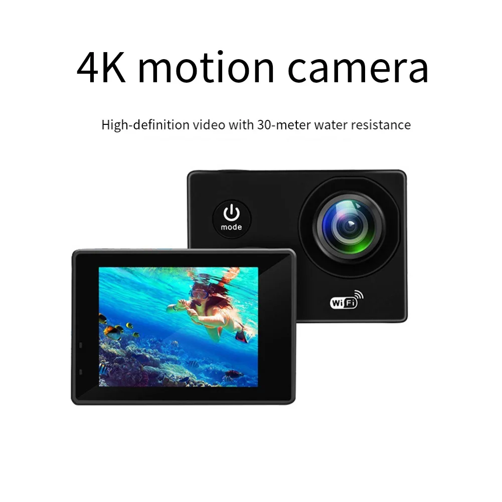 Neue Ultra HD 4K Action Kamera 30fps/170D Unterwasser Helm Wasserdichte 2,0-zoll Bildschirm WiFi Fernbedienung sport Gehen Video Kamera Image
