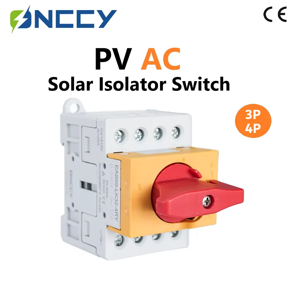 ONCCY 3P 4P AC Trennschalter Rail Din, AC Drehtrennschalter, 20A 32A 40A Drehschalter, Trennschalter, DIN-Schienen-Drehschalter Image