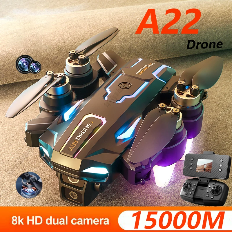 Xiaomi A22 Drohne Antenne 8K HD Dual-Kamera GPS Bürstenloser Motor Optischer Fluss schwebend mit Bildschirm Fernbedienung Klappdrohne