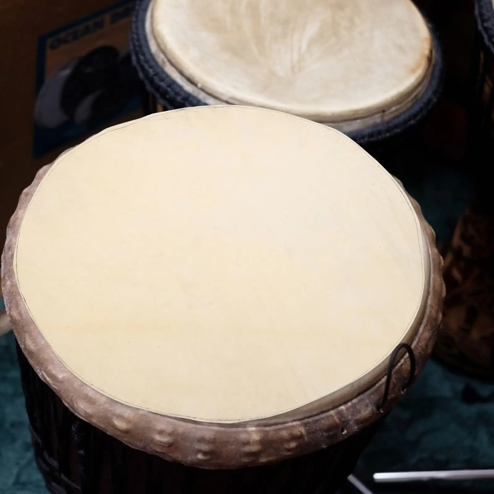 Ziegenfell-Trommelhaut Afrikanische Trommelhaut-Bezüge Percussion-Zubehör Flache Trommelhaut Musikinstrument-Zubehörteile Image