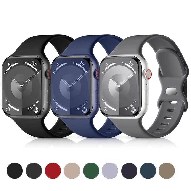 Sportarmband für Apple Watch Band Ultra2 SE Serie 10/9/8/7/6/5/4 46 mm 42 mm 40 41 mm 44 mm 45 mm 49 mm Silikonarmband iWatch Band Image