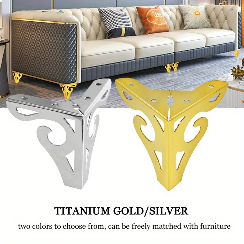 12 cm modernes Design, ausgehöhlte Möbel, Sofabeine, verchromter Metallmöbel-Stil, Tisch, Couchtisch, Schrank, TV-Hocker, Sofabeine