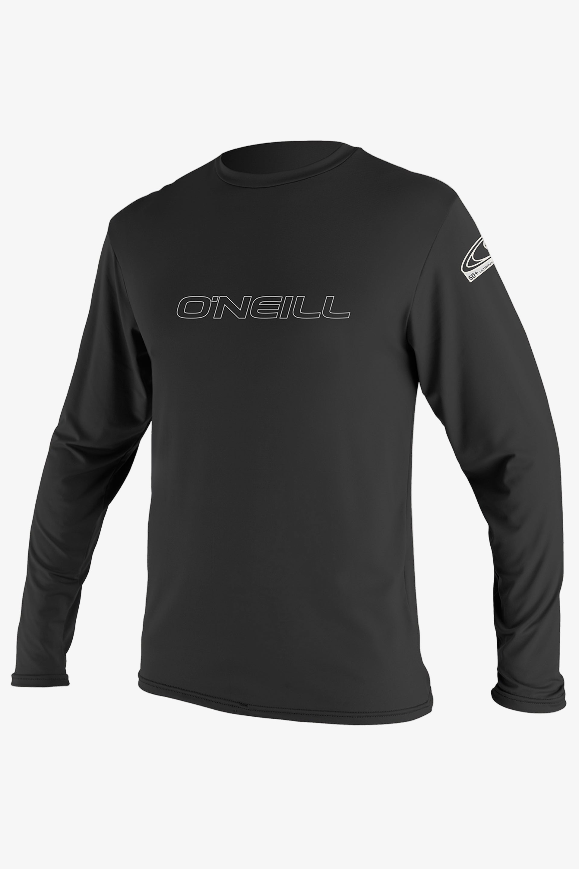 O'Neill Men's Basic Skins 50+ Long Sleeves Sun Shirt in Black, Size 2XL, Polyester/Spandex