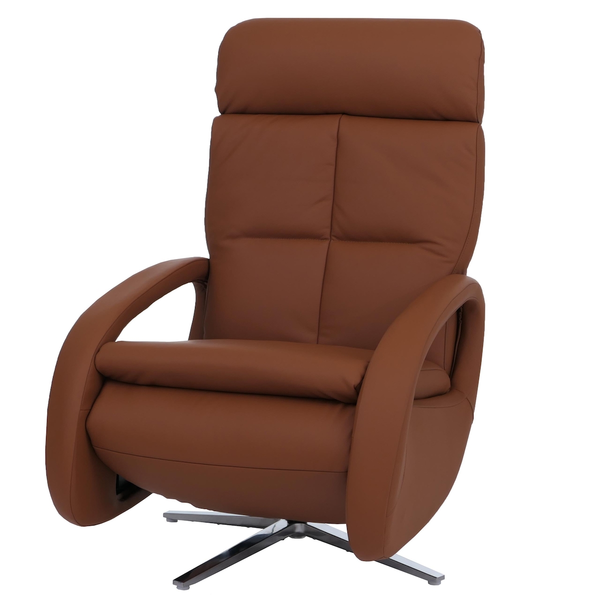 Mendler Relaxsessel HWC-L11, TV-Sessel Liegesessel, Liegefunktion drehbar, elektrisch verstellbar Voll-Leder ~ braun Image