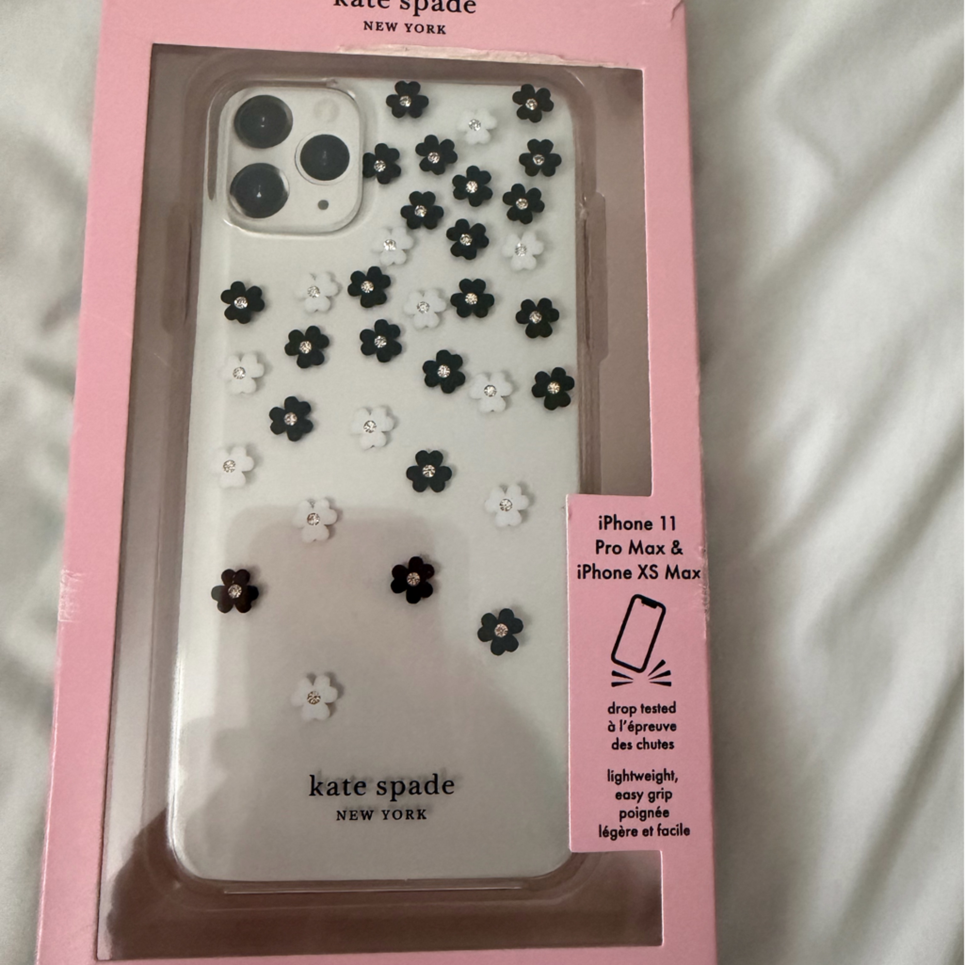 Kate Spade Cell Phones & Accessories | Kate Spade Black And White Floral Phone Case I Phone 11 Promax | Color: Black/White | Size: Os