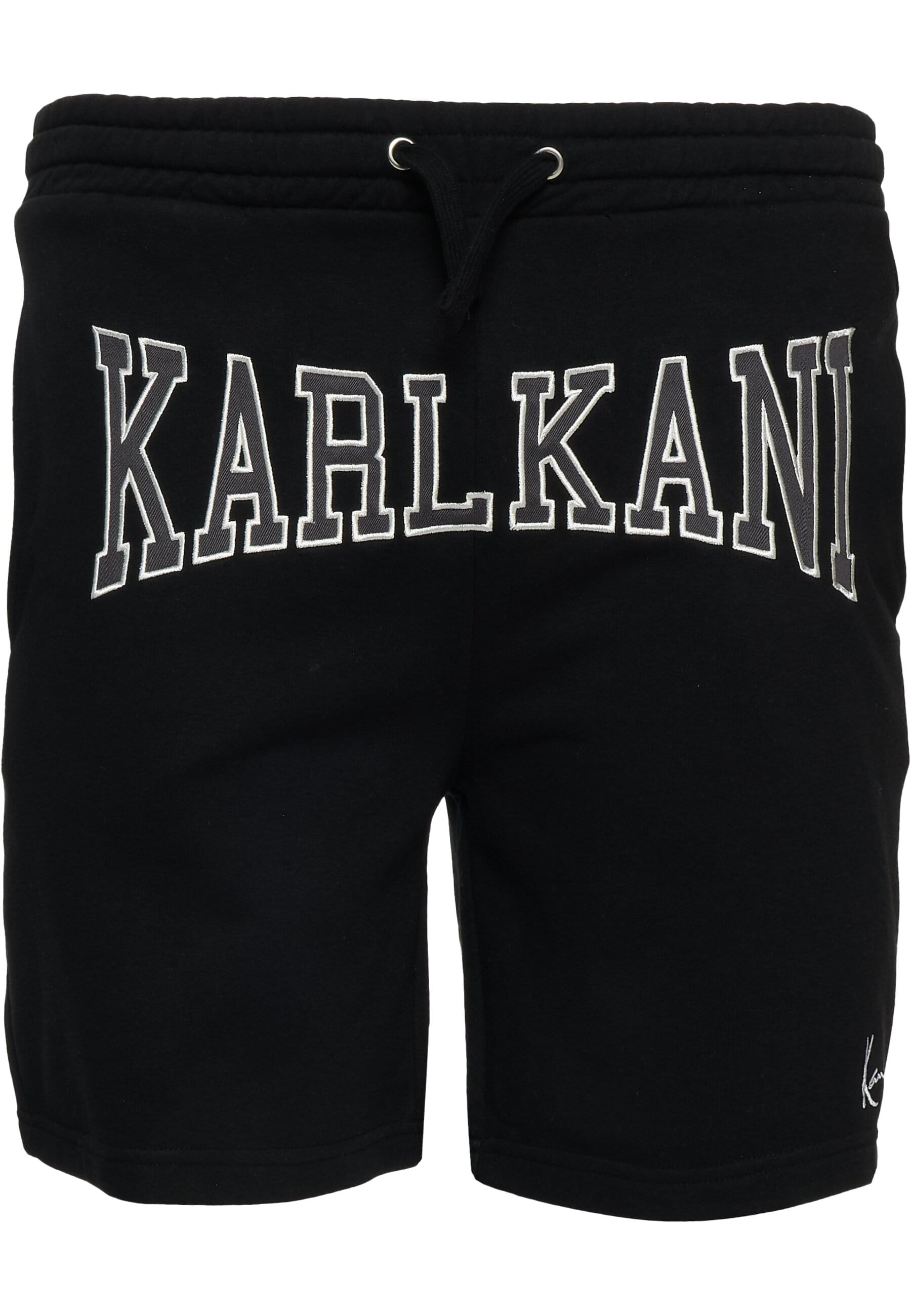 Sweatshorts KARL KANI "Karl Kani Herren KM232-006-2 KK College Signature Sweatshorts", Herren, Gr. L, US-Größen, schwarz, 80% Baumwolle, 20% Polyester, normal, Hosen Sweatshorts