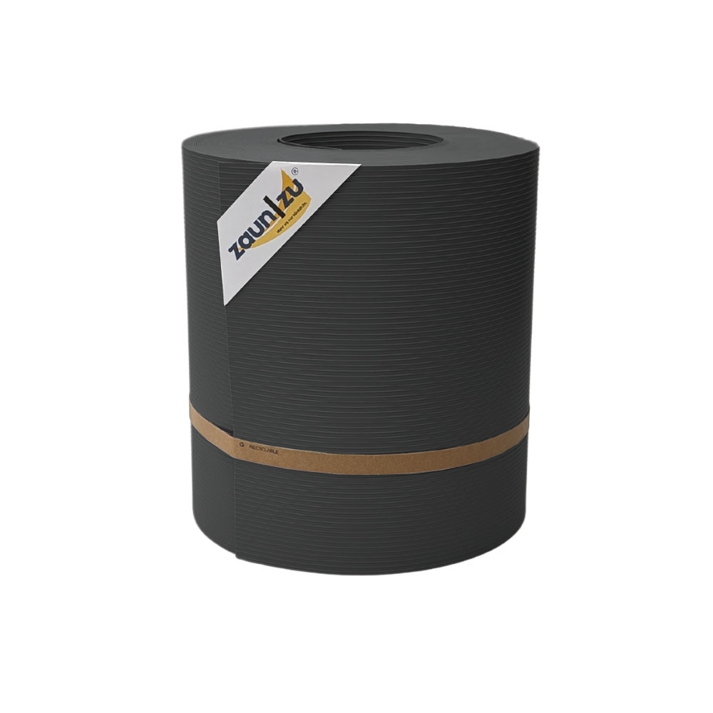 zaun|zu® Sichtschutz Rille Maxi Rolle für Doppelstabmatten 24cm hoch Anthrazit 26m Image