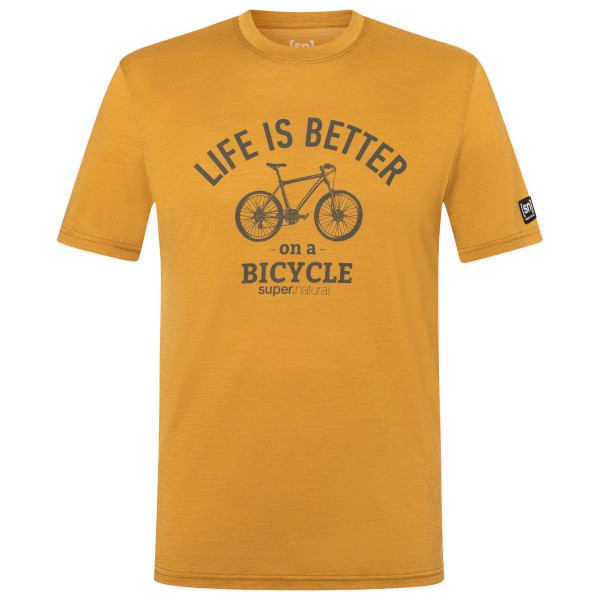 super.natural - Better Bike Tee - Merinoshirt Gr 52 - L gelb