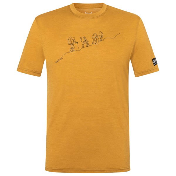 super.natural - Hiking Tee - Merinoshirt Gr 48/50 - M orange/gelb