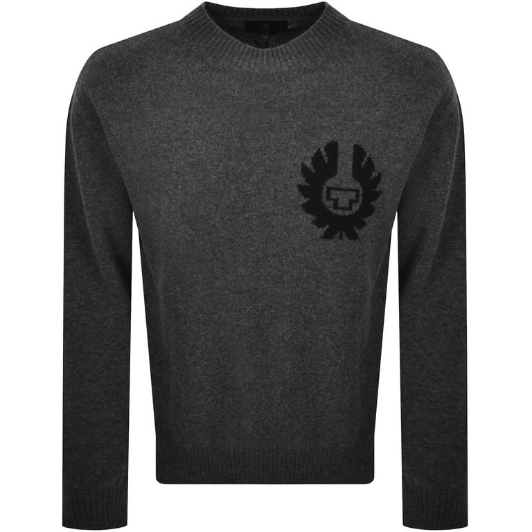 Competition Jumper Charcoal - Gray - Belstaff Knitwear