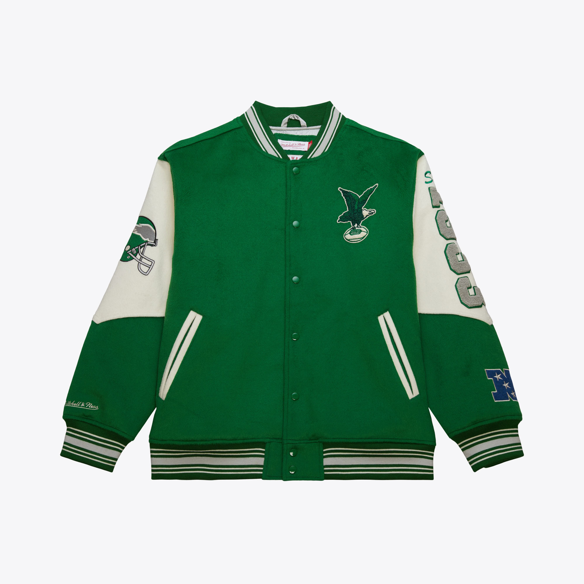Philadelphia Eagles Mitchell & Ness Collegejacke mit Team-Historie Image