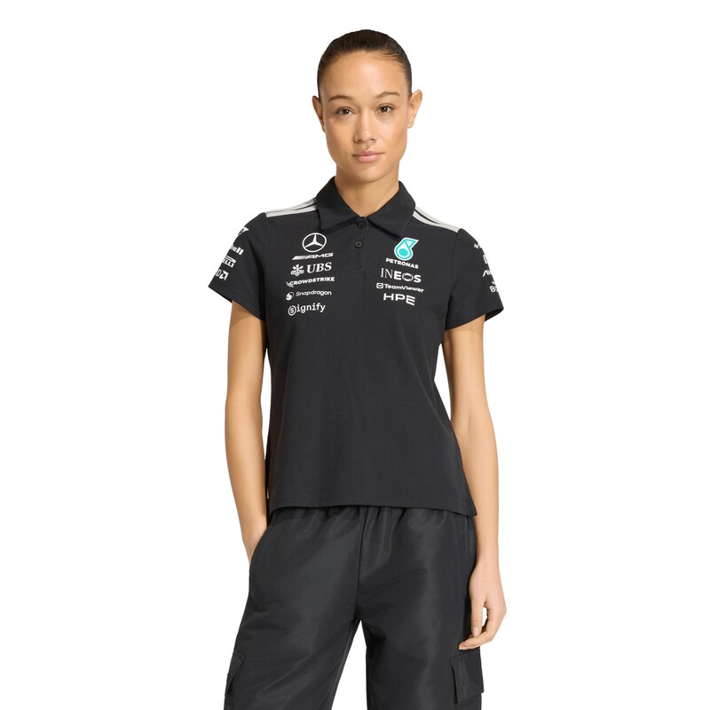 Mercedes AMG Petronas adidas F1 2026 Team Polo – Schwarz – Damen Image