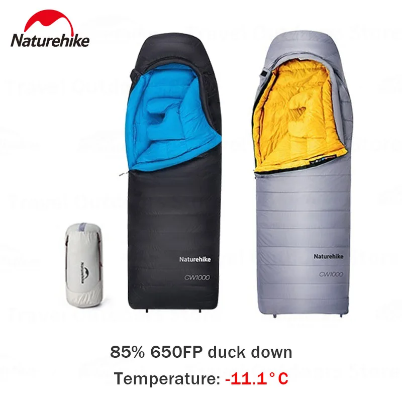 Naturehike Schlafsack Entendaunen Ultralight 650PF+ Camp Supply Outdoor Survival Kältebeständige, warme, tragbare Steppdecke für den doppelten Einsatz Image