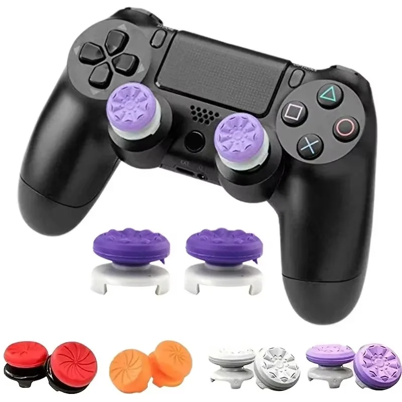 2 Pcs/Set Video Games Silicone Controller Thumb Grip For PS4 PS5 Joystick Booster Cap Game Controller Extenders Caps Accessories