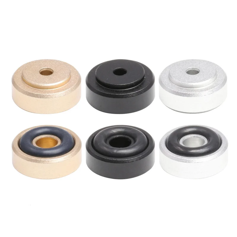 1/4/8PCS Aluminium Lautsprecher box Spikes Stand Füße Pad Gummipuffer Boden Fuß Nagel für DAC audio Sound Computer Fall Reparatur Teile Image