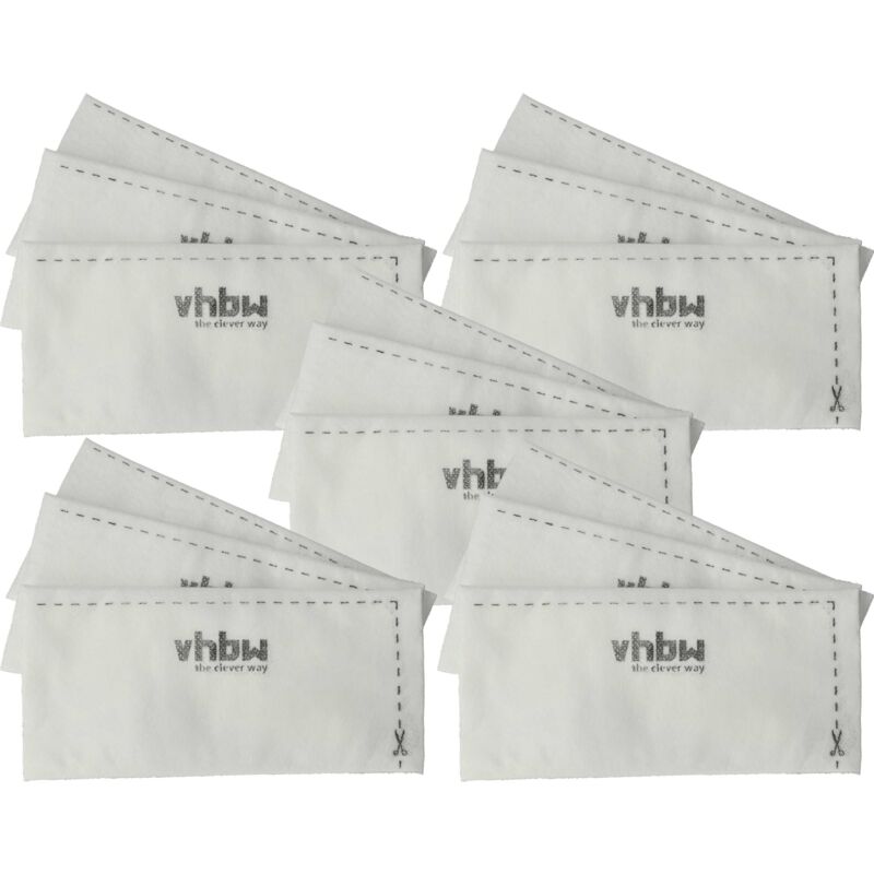 Vhbw 15x Filtro Compatibile Con Miele S 2000 - S 2999, S 242 - S 256i, S 227 - S 240i Aspirapolvere - Filtro Aria Di Scarico, Bianco