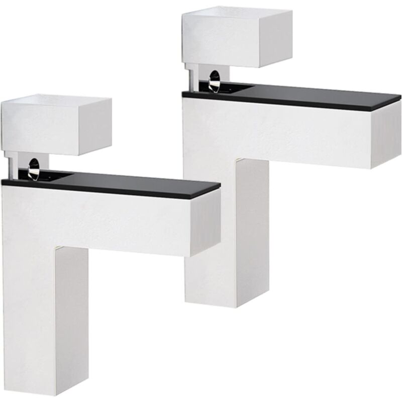 Staffe Per Mensole Regolabili In Lega Di Zinco, Staffe Per Mensole In Legno/vetro, Supporti Decorativi Per Mensole Montate A Parete Per Mensole Di Spessore 3-25 Mm, 2 Pezzi (grandi, Luminose)