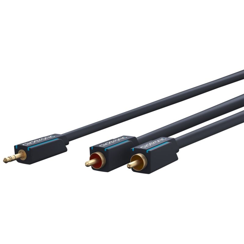 Cavo Adattatore Da 3,5 Mm Aux A Rca, Stereo, Cavo Premium 1x 3.5 Mm Jack Plug 2x Cinch Plug 5,0 M Conduttore Interno Ofc. Lunghezza Del Cavo 5 M