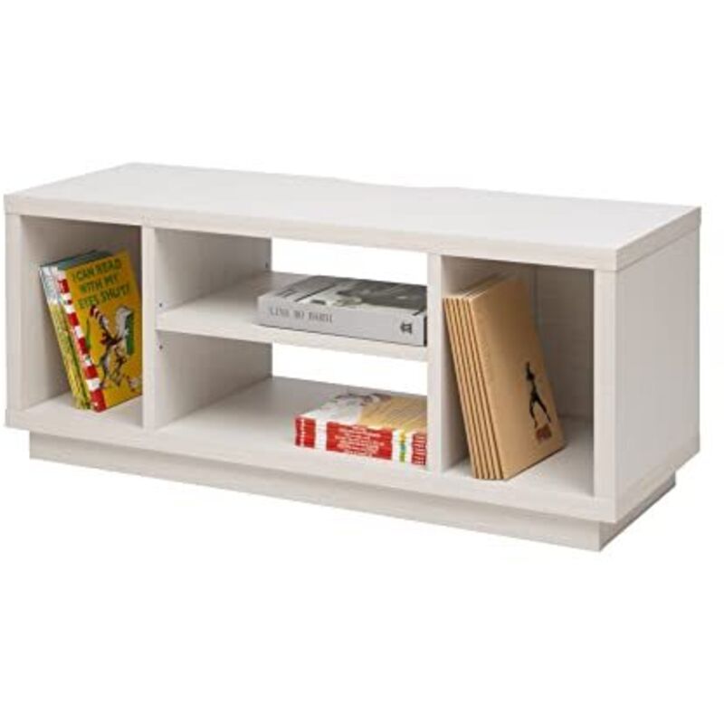 Porta Tv/mobile Tv/tv Supporto In Legno/porta Tv Con Ripiani Aperti/porta Tv Per Tv Da 43 Pollici, Legno Massello, Ufficio, Soggiorno - Tv Cabinet Standard Ots-100s - Quercia Bianco - Iris Ohyama