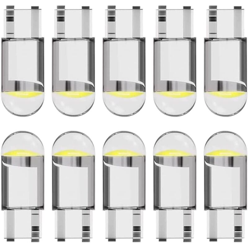 10 Pezzi T10 W5w Led 194 Lampadina Per Auto 12v 6000k (bianco) Lampadina Di Ricambio Cob, Lampadina Led 168, Lampadina Led 2825 T10 W5w, Luci Interne Per Auto A Led, Lampadina Led W5w, Lampadine Led P