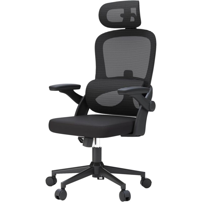 Sihoo M102c Sedia Ufficio Ergonomica In Rete, Sedia Da Scrivania Alta Con Braccioli 3d, Supporto Lombare Regolabile Alto/basso, Sedia Girevole Per Computer, Nero