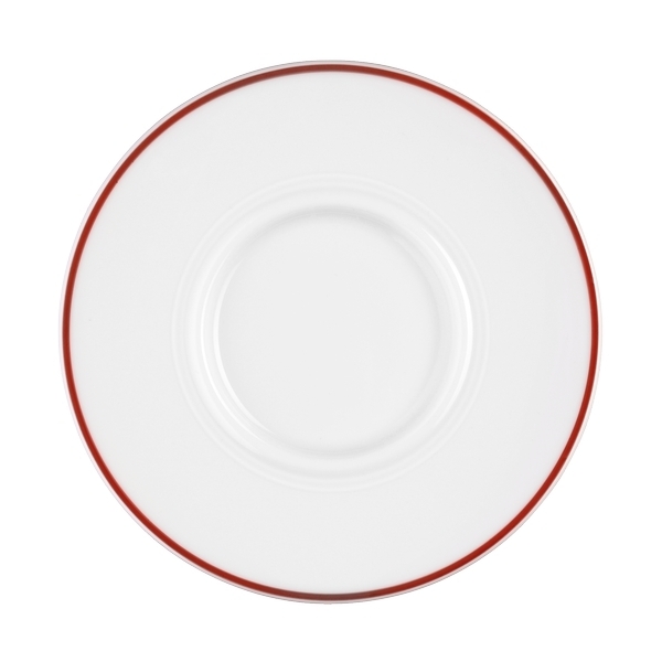 Esmeyer 6 x Seltmann Untere zur Suppentasse 17,5 cm, Form: Vitalis, Dekor: 11484 rote Linie Image