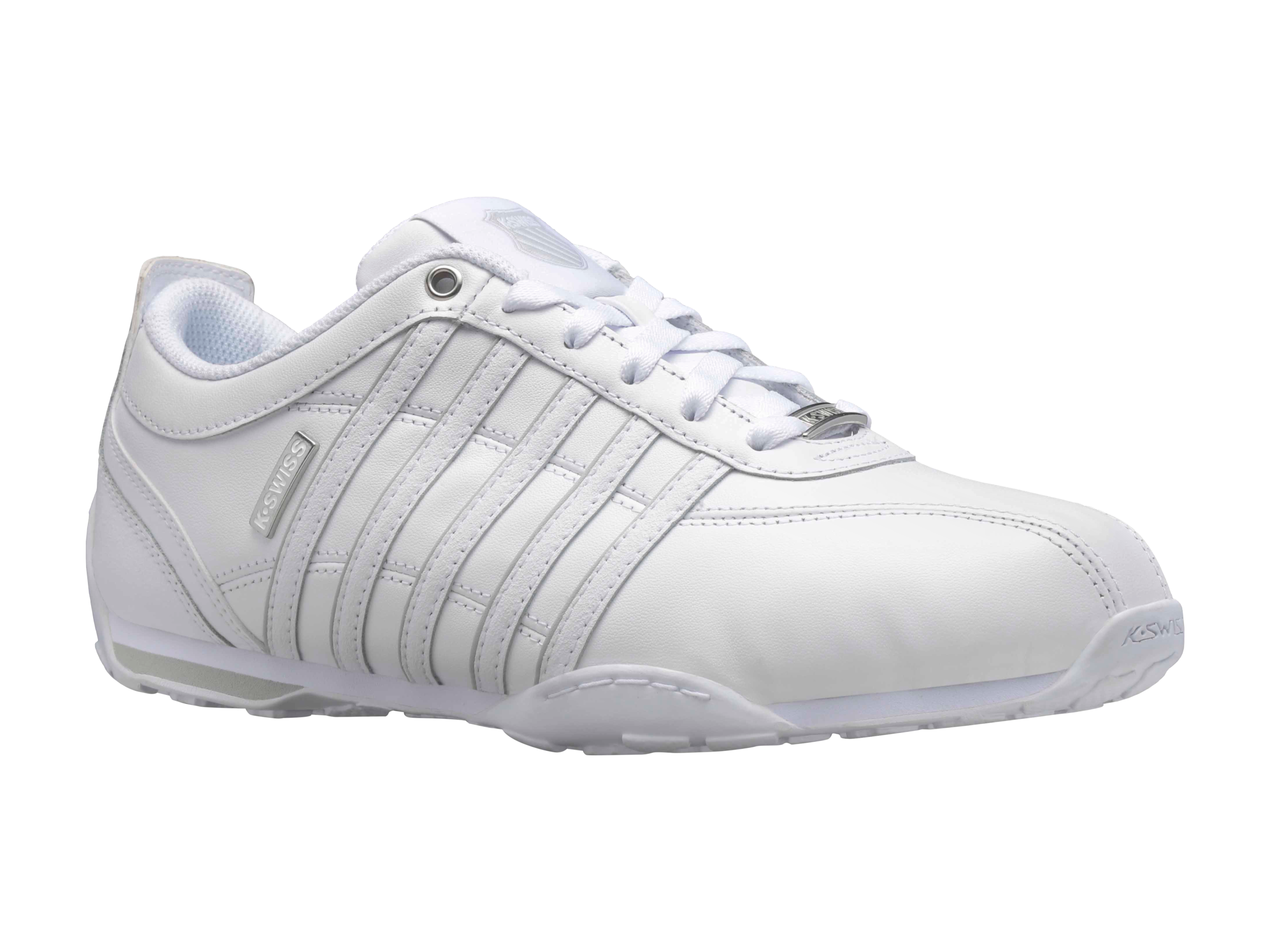 Sneaker K-SWISS "ARVEE 1.5", Damen, Gr. 44, whit, wt, gryvlt, split, Leder, Schuhe Sneaker