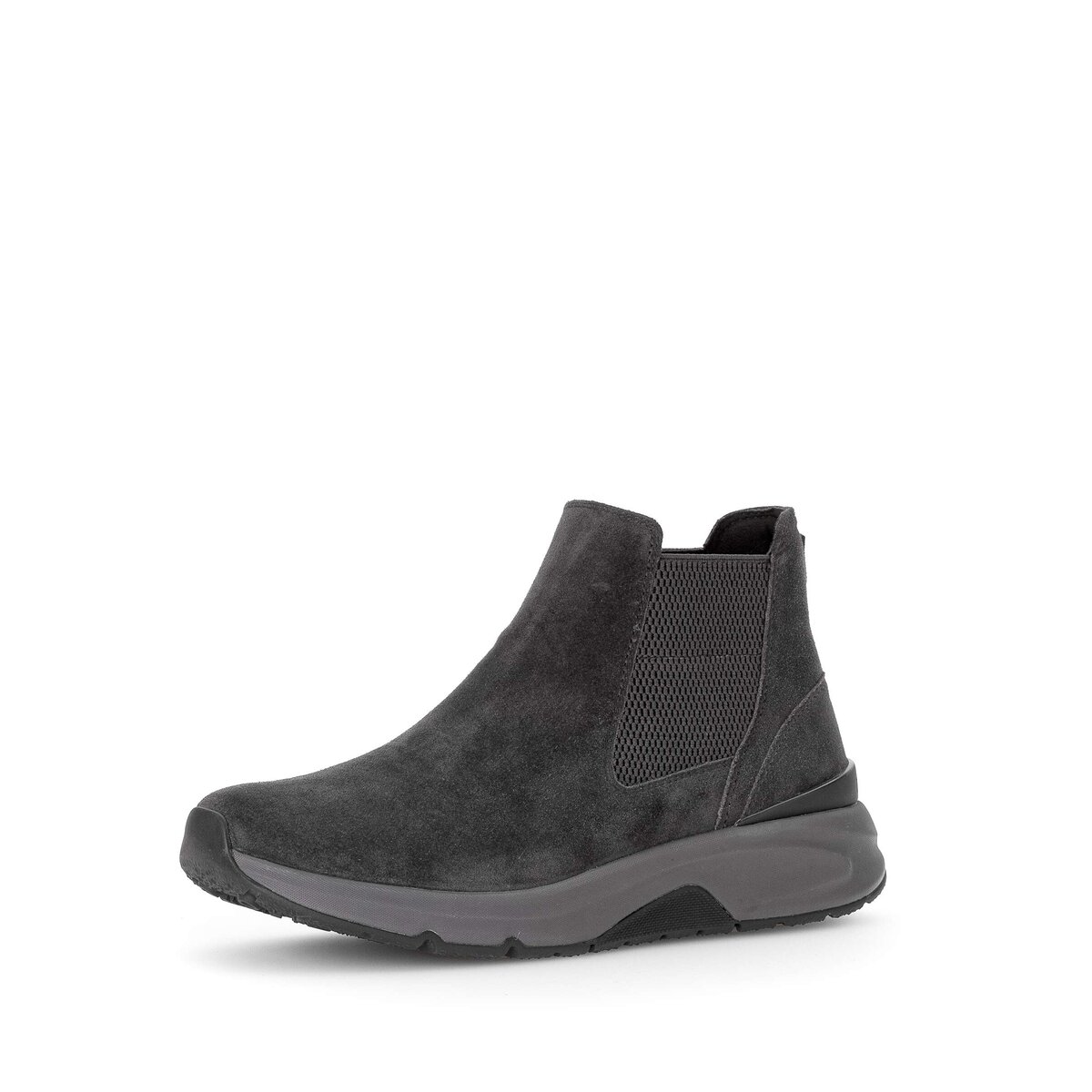 Chelseaboots GABOR "Chelsea Boot Rauleder", Damen, Gr. 38,5, grau, Schuhe Chelseaboots