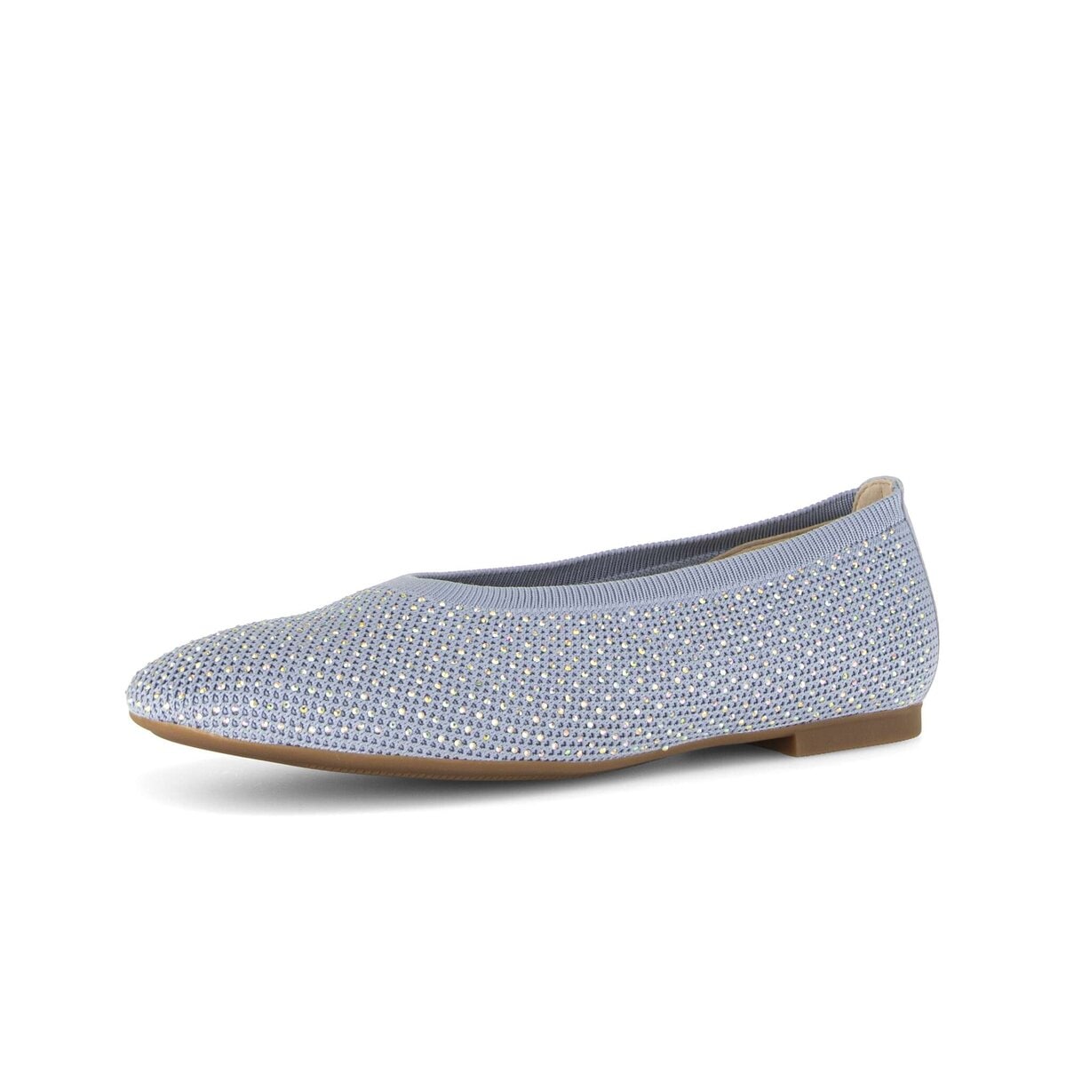 Ballerina GABOR "Eleganter Ballerina Materialmix Leder/Lederimitat", Damen, Gr. 40,5, blau, Schuhe Ballerina