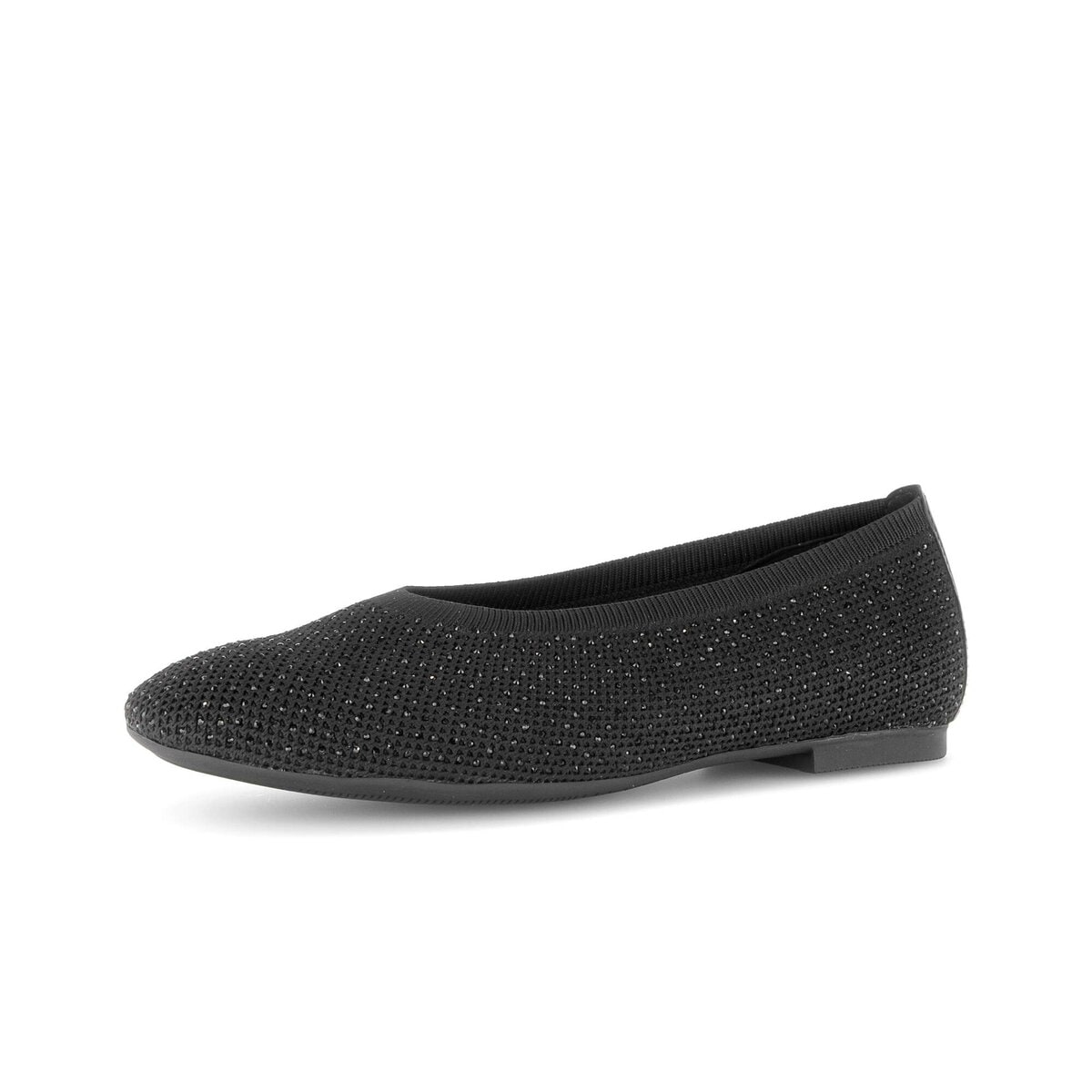 Ballerina GABOR "Eleganter Ballerina Materialmix Leder/Lederimitat", Damen, Gr. 41, schwarz, Schuhe Ballerina