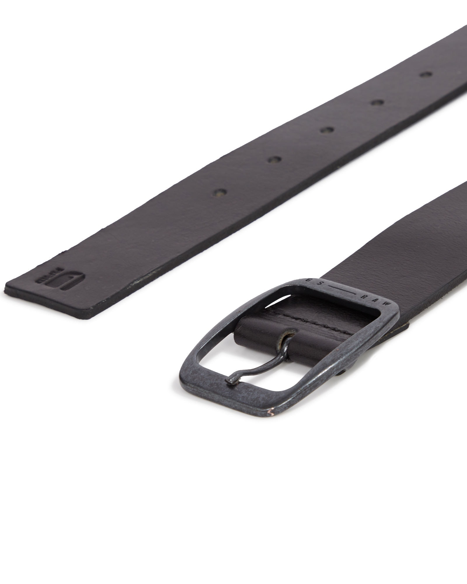 Gürtelschnalle G-STAR "Mett Gürtel", Herren, Gr. 110, schwarz, schwarz metal, 100% Rindnarbenleder, Gürtel